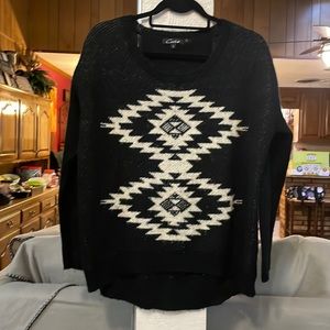 Cecice Black Sweater Size Large